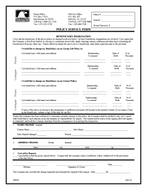 Beneficiary Designation Form