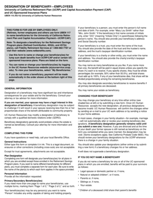 Designation of Beneficiary Form