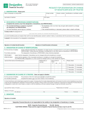 Group Insurance Beneficiary Designation Form