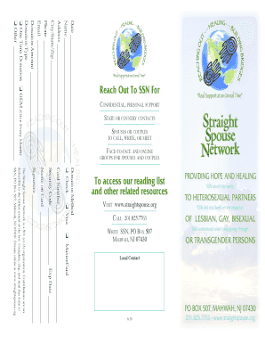 Straight Spouse Network Donation Form