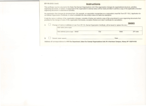 New York ST-119 Exempt Organization Certificate