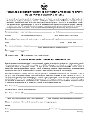 FORMULARIO DE CONSENTIMIENTO DE ACTIVIDAD