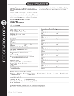 CPE Course Registration Form