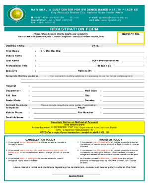 National Guard Health Affairs Registration Form