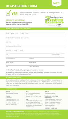 2014 ASCD Conference Registration Form