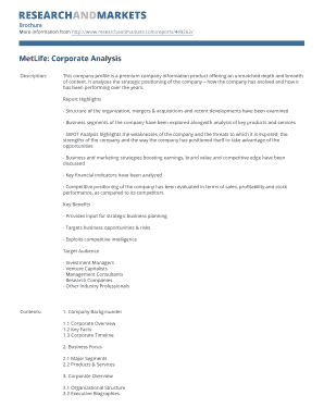MetLife Corporate Analysis Report