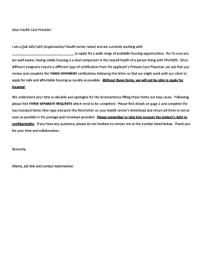 HIV/AIDS Housing Verification Form