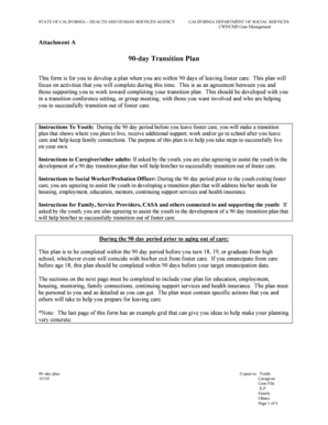 Transition document template - 90day Transition Plan - Alameda County Social bServicesb - alamedasocialservices