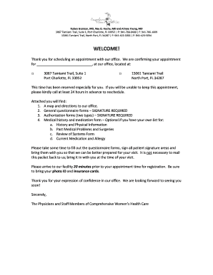 Patient Intake Forms for Comprehensive Women’s Health Care