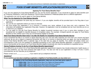 New York Food Stamp Benefits Application