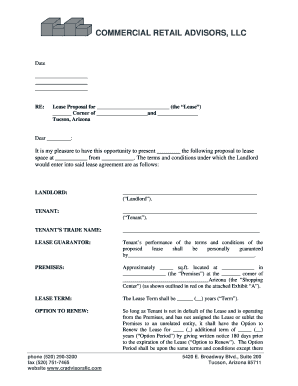 Commercial Retail Lease Proposal