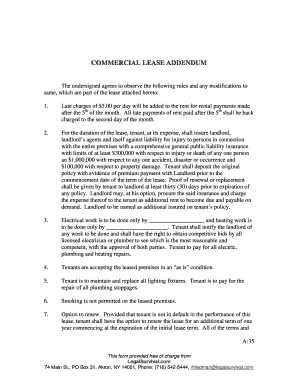 Commercial Lease Addendum