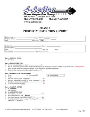 Texas Property Inspection Report