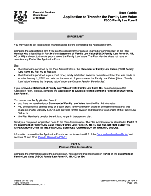 Ontario Family Law Form 5