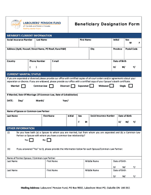 Beneficiary Designation Form