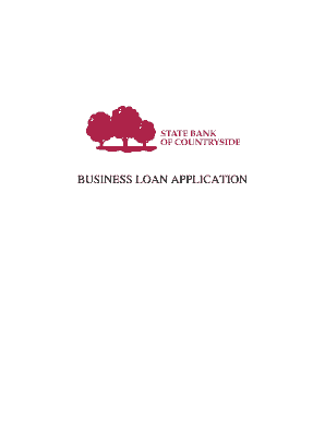 BUSINESS LOAN APPLICATION - State Bank of Countryside