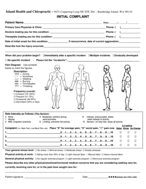 Initial Complaint Form