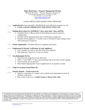 Rental Application Form