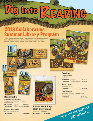 2013 Collaborative Summer Library Program Order Form