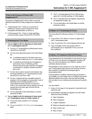 Sample of i 485 form completed - Form I-485 Supplement E - USCIS - uscis