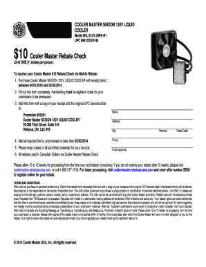 Cooler Master Rebate Form