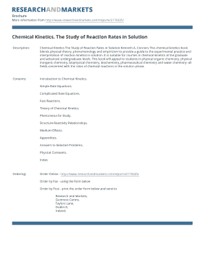 Chemical Kinetics Study of Reaction Rates in Solution