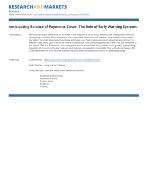 Fax Order Form for Research Report