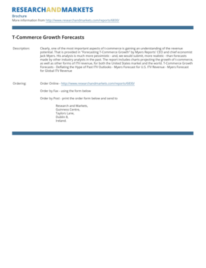 T-Commerce Growth Forecasts Order Form