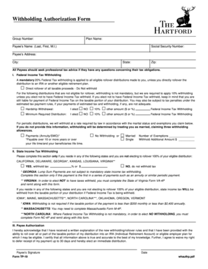Withholding Authorization Form