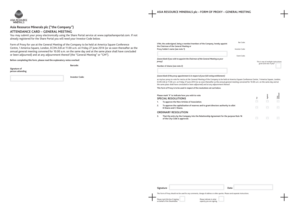 Form of Proxy for General Meeting