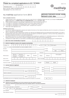 Medihelp Application Form 2013