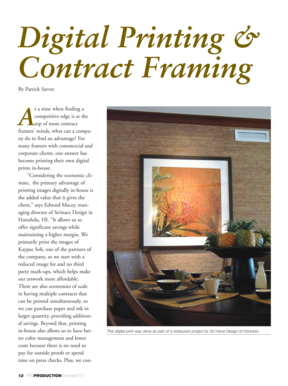 Digital Printing Guide for Contract Framers