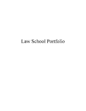 Law School Portfolio Checklist