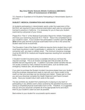 California Student Sports Medical Exam Form