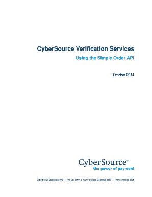 Dry january template - CyberSource Verification Services Using the Simple Order API