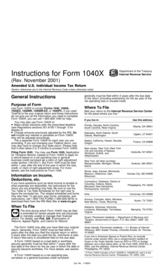 Instructions for Form 1040X