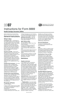 Form 8889 Instructions
