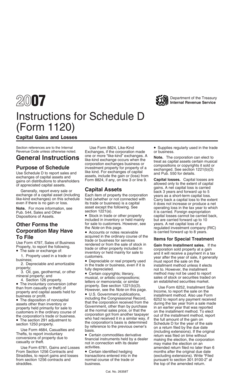 Instructions for Schedule D (Form 1120)