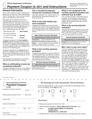Illinois Withholding Tax Payment Coupon