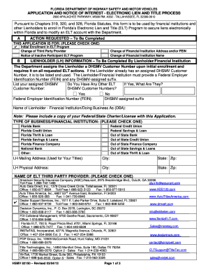Florida Electronic Lien and Title Program Application