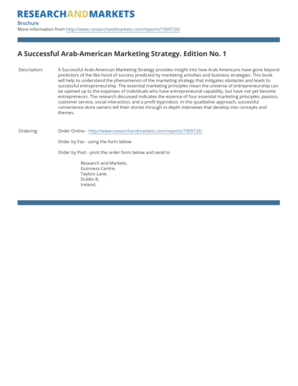 Fax Order Form for Research and Markets