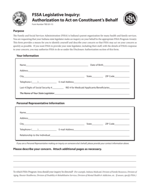 Authorization to Act on Constituent’s Behalf