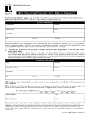 Third Party Access Permission Form