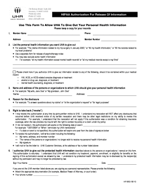 HIPAA Authorization For Release Of Information