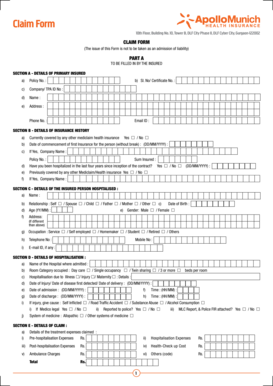 Health Insurance Claim Form