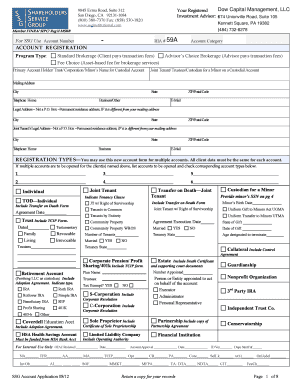 SSG Account Registration Form