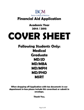 Financial Aid Application