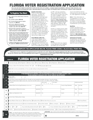 Florida Voter Registration Application