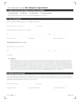 John Hancock Funds Rollover IRA Application