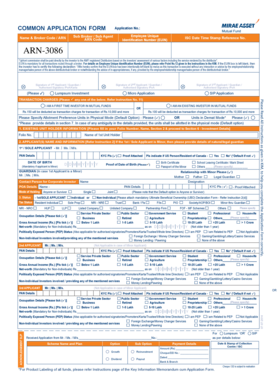 Mirae Asset Mutual Fund Application Form